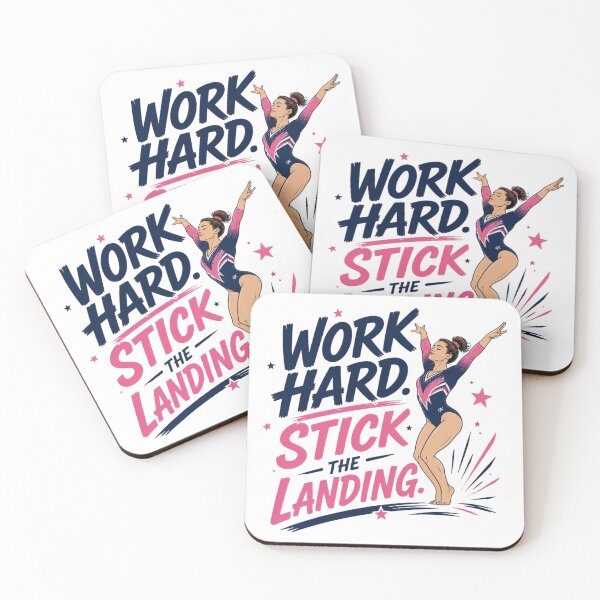 Item preview, Work Hard. Stick the Landing. rhythmic gymnastics designed and sold by FlipGymnastics.
