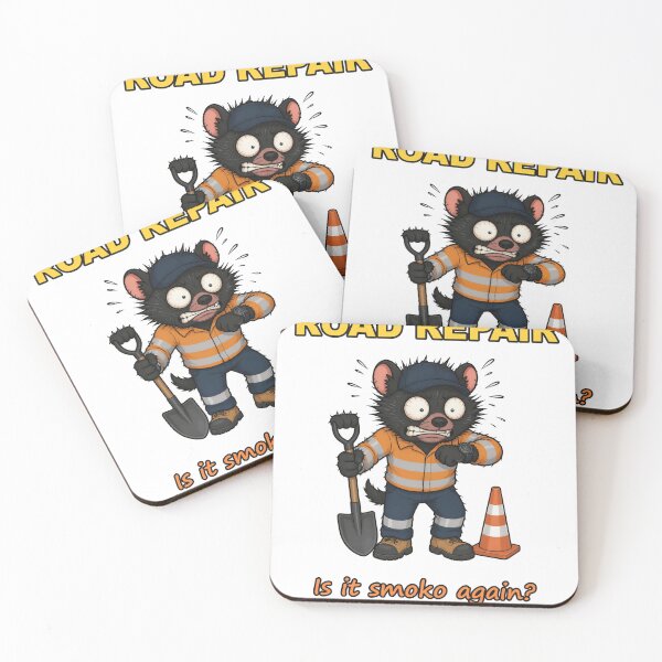 Item preview, Road Repair Is It Smoko Again Funny Tasmanian Devil In Hi Vis designed and sold by RDMOption.