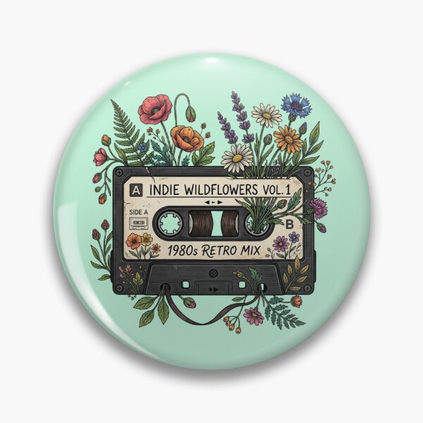 Item preview, Indie Wildflowers Vintage Cassette Tape Floral Retro designed and sold by bvdesignart.