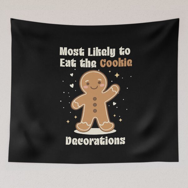 Item preview, Most Likely To Eat The Cookie Decorations | Funny Christmas Quote | Vintage Holiday Humor designed and sold by stylishdzign.