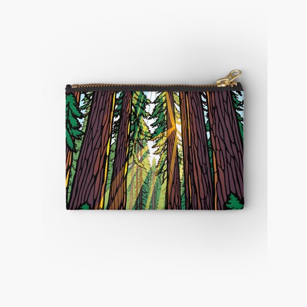 Item preview, Redwood Forest with Sunbeams Stained Glass Style Nature Art designed and sold by T-domain.