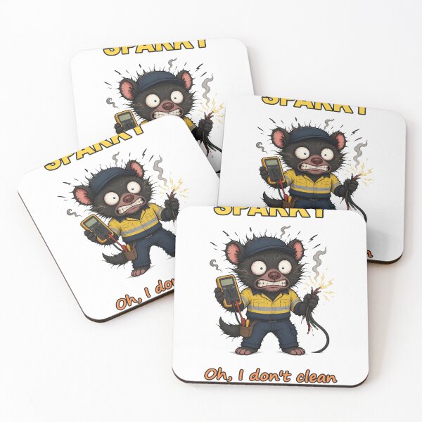 Item preview, Sparky Oh I Don't Clean Funny Tasmanian Devil In Hi Vis designed and sold by RDMOption.