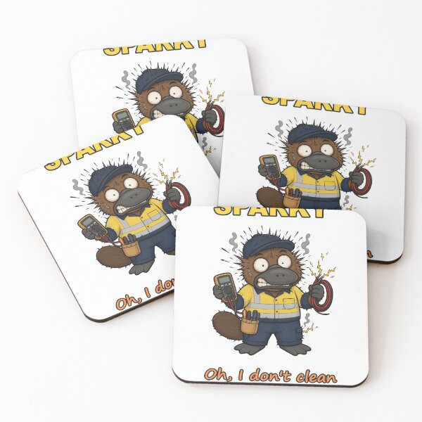 Item preview, Sparky Oh I Don't Clean Funny Platypus In Hi Vis designed and sold by RDMOption.