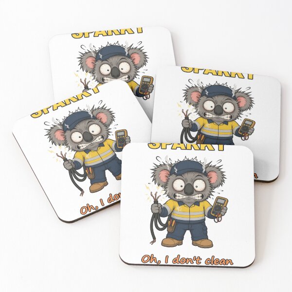 Item preview, Sparky Oh I Don't Clean Funny Koala In Hi Vis designed and sold by RDMOption.