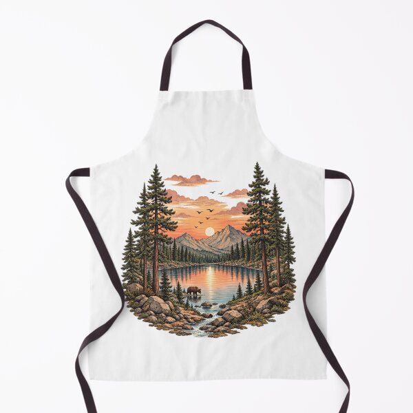 Item preview, Retro mountain with trees designed and sold by lamiarte.