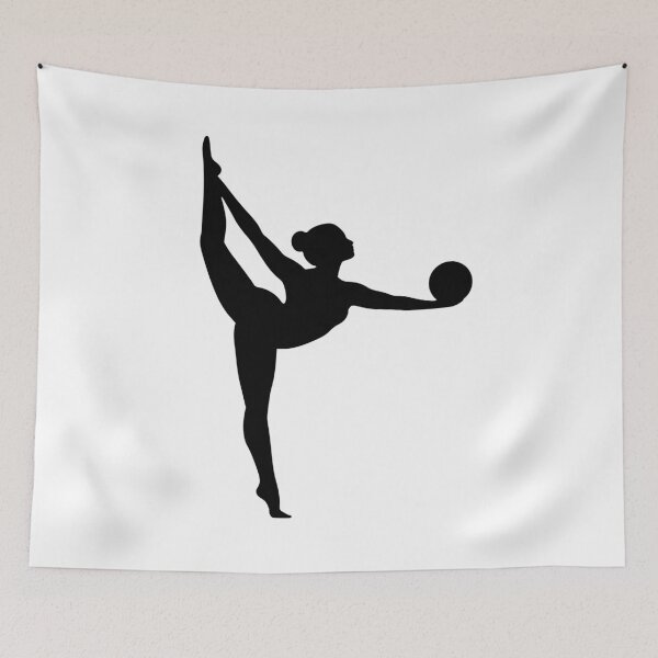 Item preview, Rhythmic Gymnastics Ball Silhouette Elegant Balance Pose designed and sold by AnnSign.
