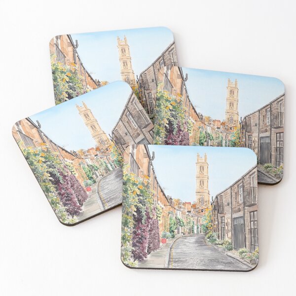 Item preview, Edinburgh Scotland Wall Art – Circus Lane Cityscape Painting designed and sold by POSTERIOCREW.