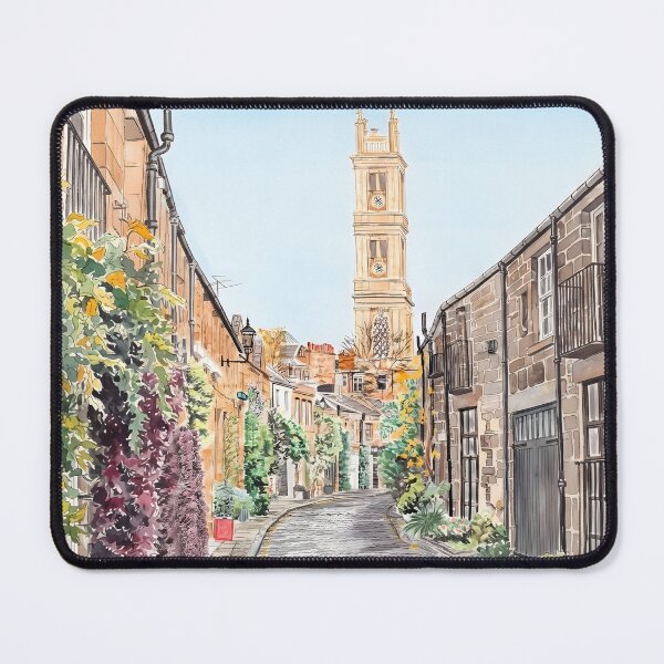 Item preview, Edinburgh Scotland Wall Art – Circus Lane Cityscape Painting designed and sold by POSTERIOCREW.