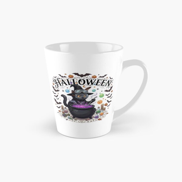 Item preview, Halloween Gothic Witch Cat Art - Spooky Season Alchemist Black Cat Design designed and sold by ChameleonStars.