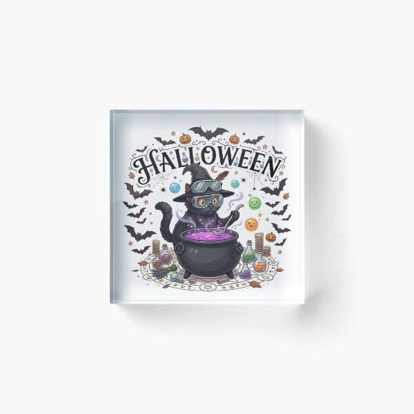 Item preview, Halloween Gothic Witch Cat Art - Spooky Season Alchemist Black Cat Design designed and sold by ChameleonStars.