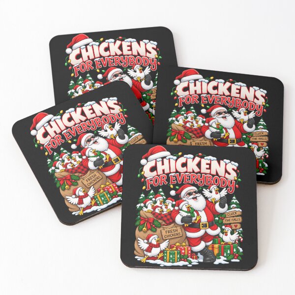 Item preview, Santa Claus with Chickens for Christmas Cheer designed and sold by rafaeltto.
