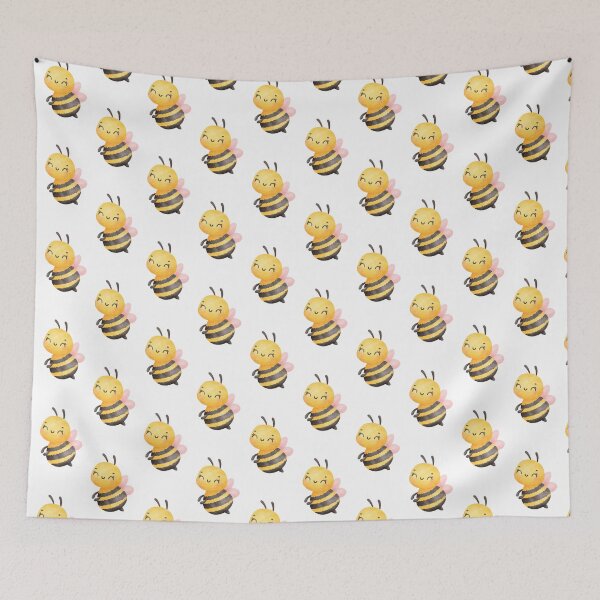 Item preview, Cute Watercolor Bumble Bee Pattern Kawaii Honey Bee Aesthetic designed and sold by MsMind.