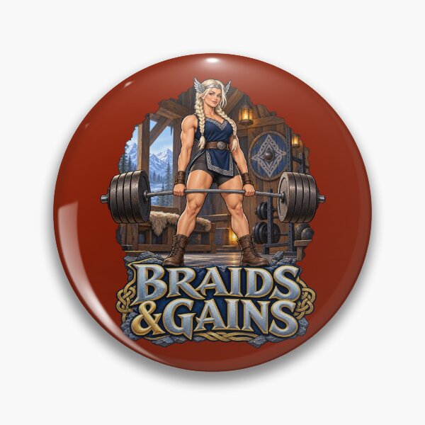 Item preview, Braids & Gains – Valkyrie Gym Humor designed and sold by GENX-AUTISM-DAD.