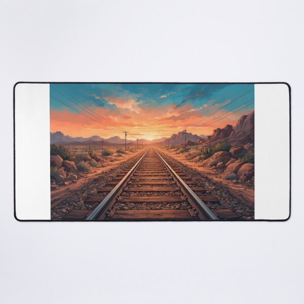 Item preview, Railroad Track At Sunset designed and sold by Home Decor Art.