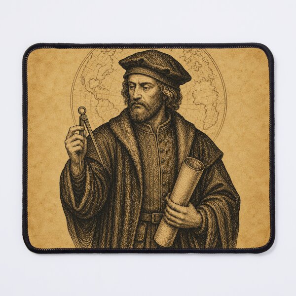 Item preview, Medieval Cartographer with Compass and Map designed and sold by photoparadise22.
