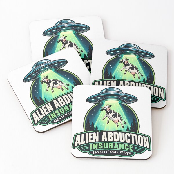 Item preview, Alien Abduction Insurance – Funny UFO Cow Abduction Sci-Fi Humor designed and sold by jahiggin.