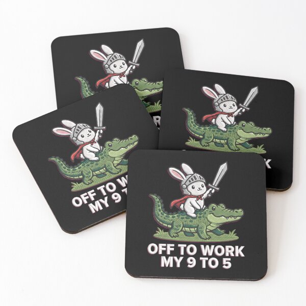 Item preview, Off to Work My 9 to 5 Funny Bunny designed and sold by dudelinart.
