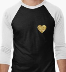 Gold Heart Men's Baseball ¾ T-Shirt