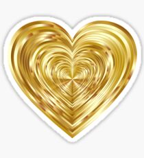 Gold Heart Sticker