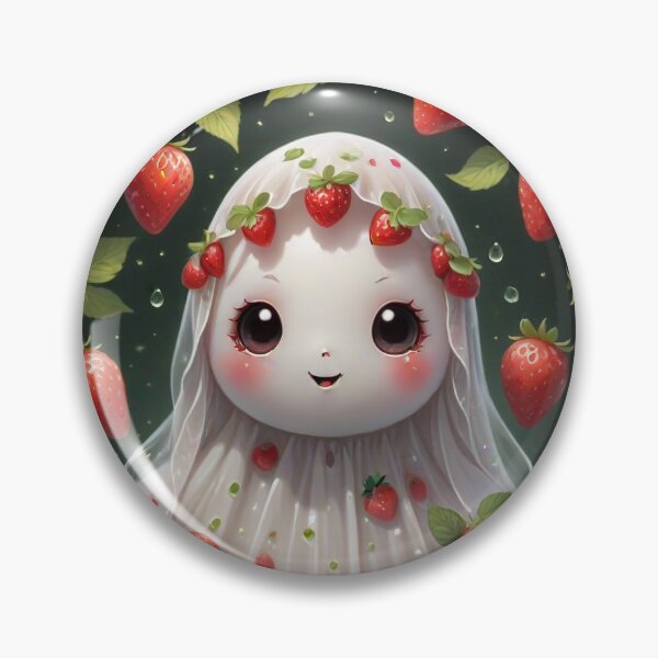 Item preview, Cute Strawberry Fairy Girl – Kawaii Fruit Character with Strawberry Garden designed and sold by vinothmech53.