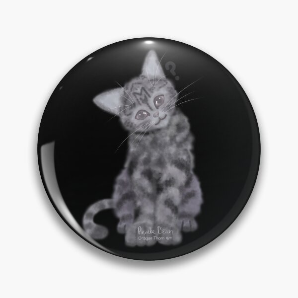 Item preview, Confused Cat (Silver Tabby) designed and sold by dragonthorn-art.