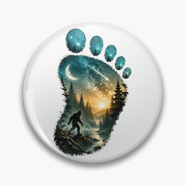 Item preview, Bigfoot Footprint Forest Night Sky designed and sold by Maladies.