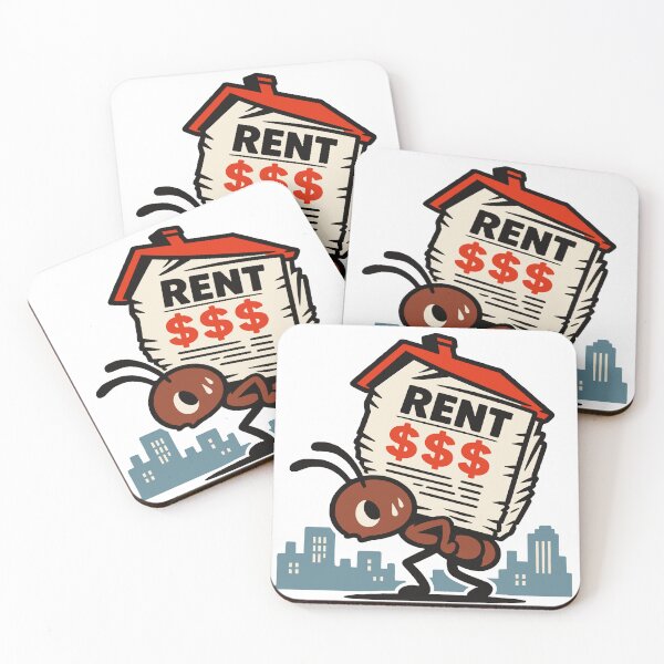 Item preview, Work Hard Rent Harder Funny Ant Housing Crisis Graphic designed and sold by Cuckoo Parrot.