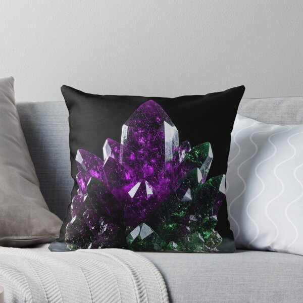 Item preview, Ethereal Amethyst and Emerald Crystal Cluster designed and sold by Vhelir-Art.