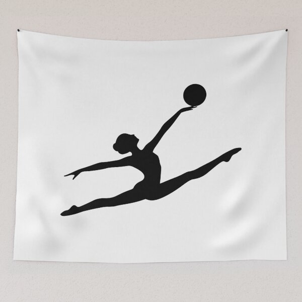 Item preview, Rhythmic Gymnastics Ball Silhouette Dynamic Split Leap designed and sold by AnnSign.