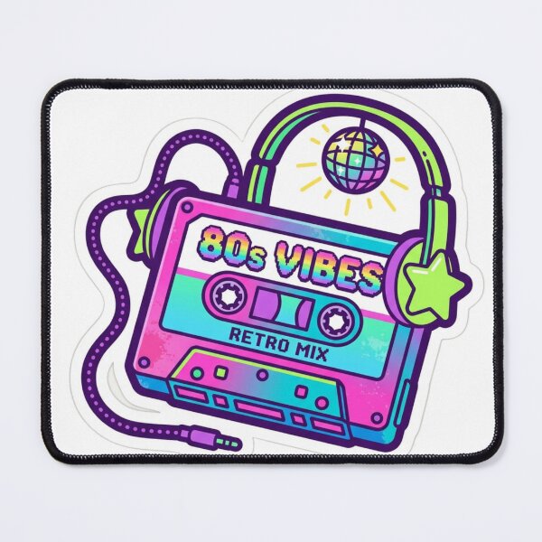 Item preview, Retro 80s Cassette Tape & Disco Ball Vibe designed and sold by GeniusCorner.