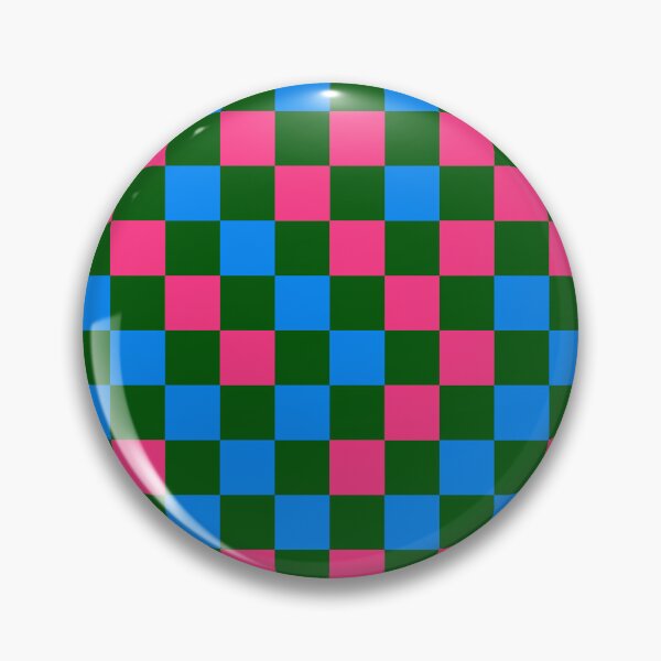 Item preview, Pinkk And Blue On Green Checkered Pattern   designed and sold by PatternTitan.