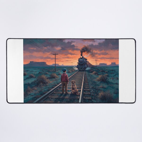 Item preview, Boy Dog Train Drama American Realism Art designed and sold by Home Decor Art.