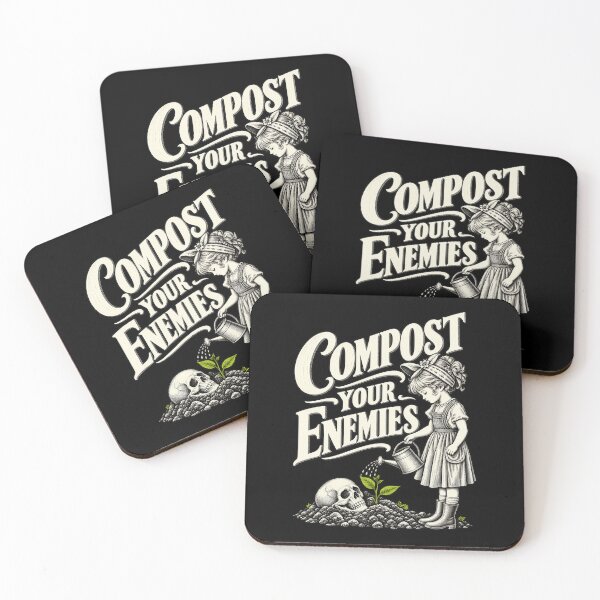 Item preview, Compost Your Enemies – Vintage Gothic Gardening Humor designed and sold by WILLIAMS-BR.