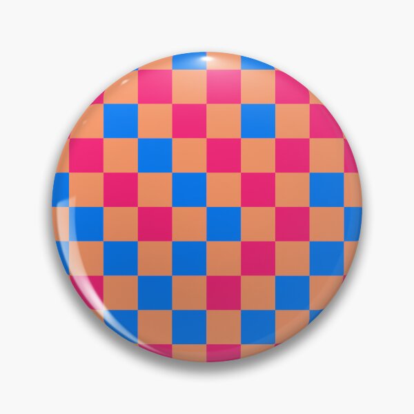 Item preview, Pink And Blue On Orange Checkered Pattern   designed and sold by PatternTitan.