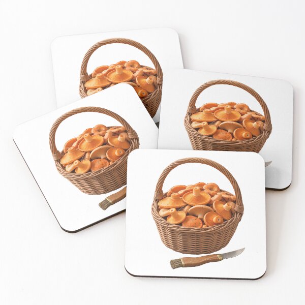 Item preview, Orange Mushroom Basket Art designed and sold by wildlifethings.
