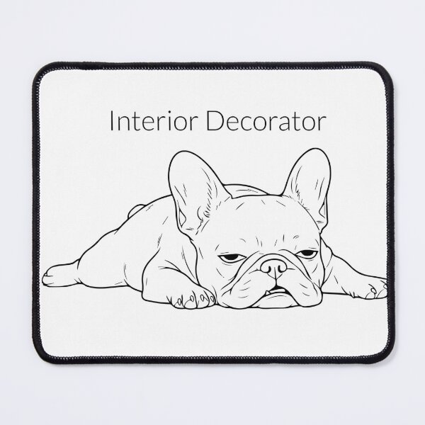 Item preview, French Bulldog Interior Decorator - Funny Minimalist Line Art designed and sold by j-k-graphics.