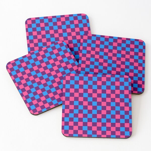 Item preview, Pink And Blue On Purple Checkered Pattern   designed and sold by PatternTitan.