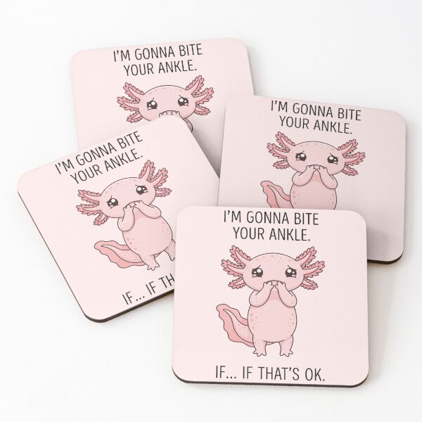 Item preview, Shy Axolotl If Thats Ok Cute Kawaii Amphibian Art designed and sold by Amir Faysal.