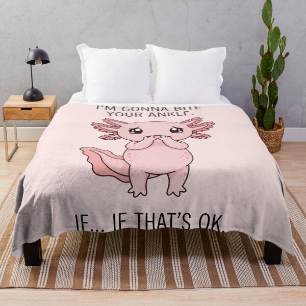 Item preview, Shy Axolotl If Thats Ok Cute Kawaii Amphibian Art designed and sold by Amir Faysal.
