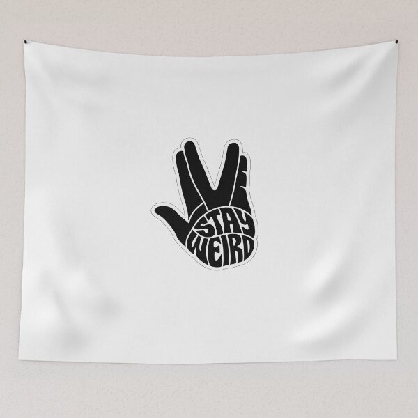 Item preview, Stay Weird Hand Sign Retro Typography designed and sold by RetroPop23.