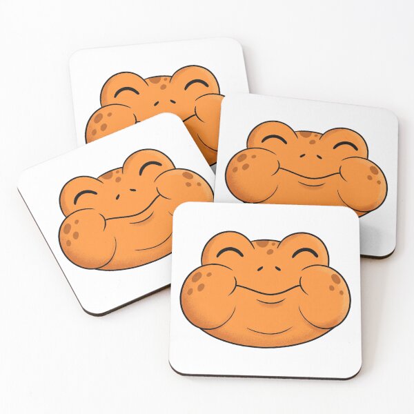 Item preview, Happy Blushing Chubby Frog Face designed and sold by DariaDoodleArt.