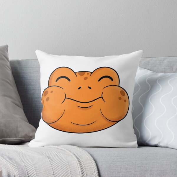 Item preview, Happy Blushing Chubby Frog Face designed and sold by DariaDoodleArt.