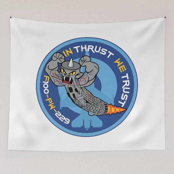 Item preview, F100-PW-229 "In Thrust We Trust" Military Aviation Patch    designed and sold by CharlieDesings.