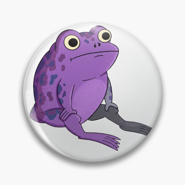 Item preview, Chubby Purple Frog With Big Eyes designed and sold by DariaDoodleArt.