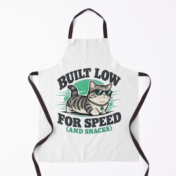 Item preview, Built Low For Speed And Snacks Funny Short Legged Cat Vintage Art designed and sold by Namphet.