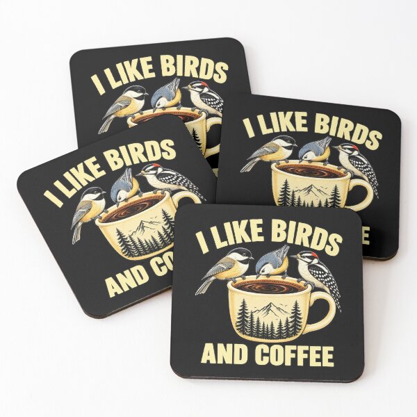 Item preview, I Like Birds and Coffee – Vintage Bird Lover Art designed and sold by WILLIAMS-BR.