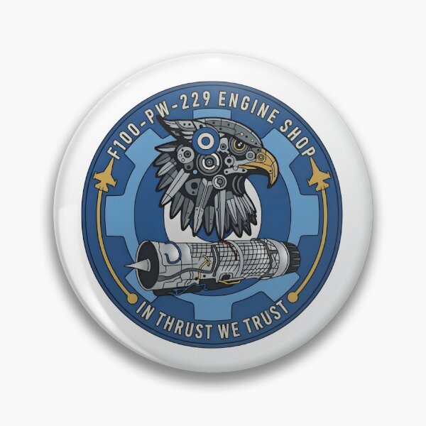 Item preview, F100-PW-229 Engine Shop "In Thrust We Trust" Patch    designed and sold by CharlieDesings.