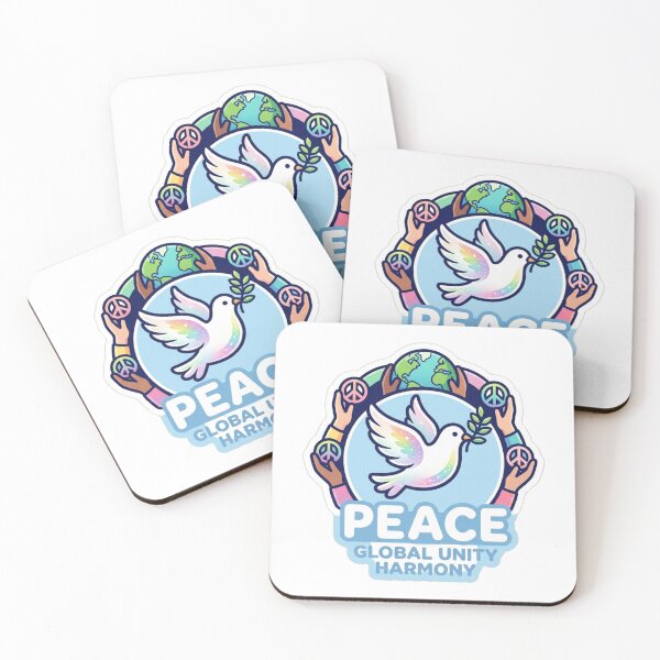 Item preview, Rainbow Peace Dove & Global Unity Harmony Sticker designed and sold by GeniusCorner.