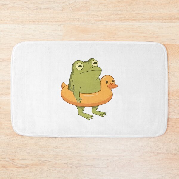 Item preview, Chubby Frog Sitting In Duck Floatie designed and sold by DariaDoodleArt.
