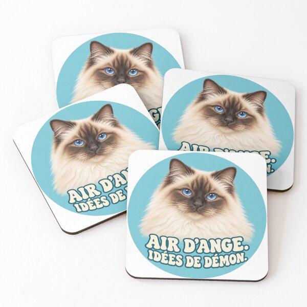 Item preview, Sacred Birman – Angelic face, devilish mind – Funny blue-eyed cat designed and sold by ateliermnp.